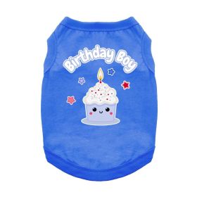 Birthday Boy Dog Shirt (Color: Blue, size: X-Small)