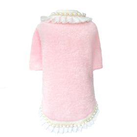 Dream Pearls Dog Sweater (Color: Baby Pink, size: MD)