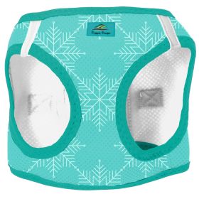 American River Choke Free Dog Harness Holiday Collection (Color: Snowflake, size: large)