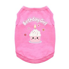 Birthday Girl Dog Shirt (Color: Pink, size: 2X-Large)