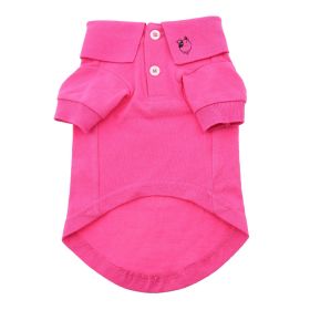 Solid Dog Polo (Color: Raspberry Sorbet, size: 3X-Large)