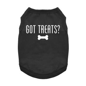 Got Treats Dog Shirt (Color: Black, size: large)