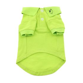 Solid Dog Polo (Color: Green Flash, size: large)