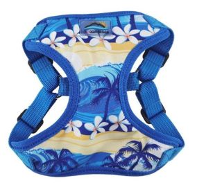 Wrap and Snap Choke Free Dog Harness by Doggie Design (Color: Catching Waves, size: medium)