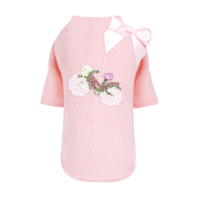 Bicycle Dog Sweater (Color: Baby Pink, size: SM)